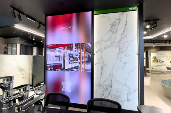 Как LED-экран изменил интерьер шоурума керамики Plitka.md