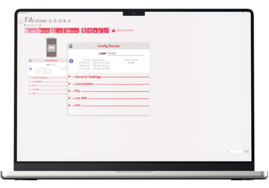 Afișarea consumului și a zgomotului la reglarea ventilatorului