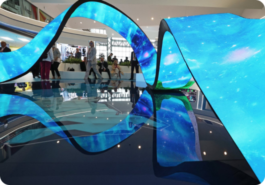 Exemplu de ecran LED interior