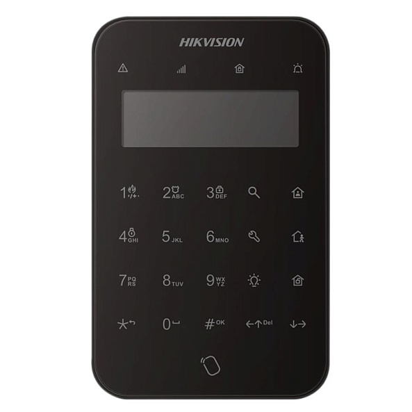 Hikvision Клавиатура с LCD-экраном AXPRO DS-PK1-LT-WE Keypad Black
