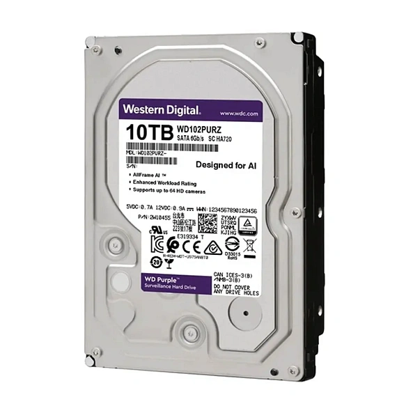 Western Digital Жесткий диск WD Purple 10ТБ WD102PURX
